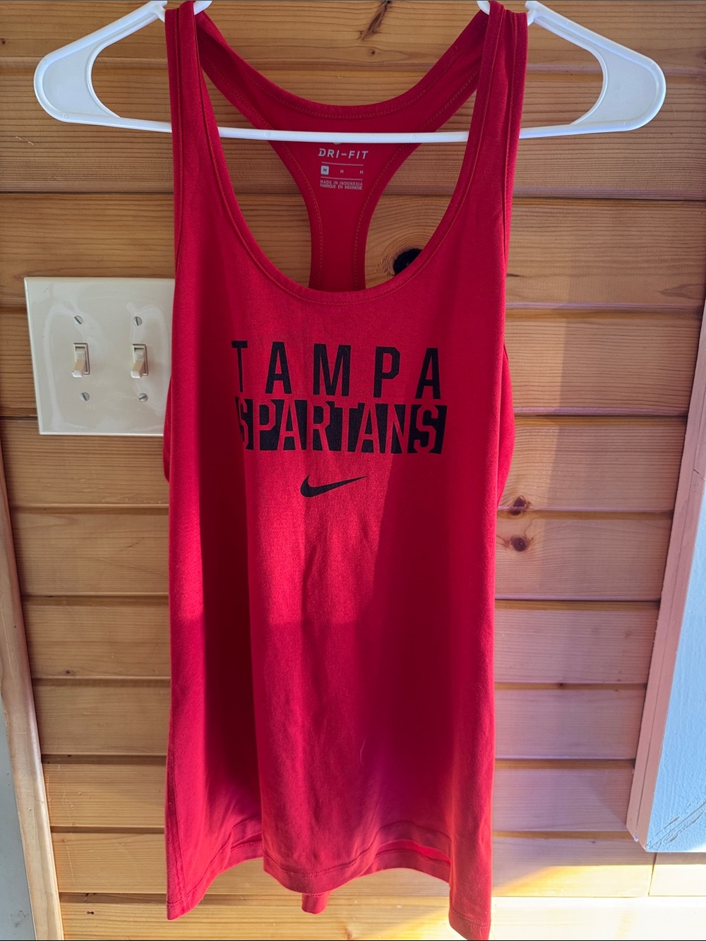 Nike Red Tampa Spartans Dri-Fit Athletic Tank
